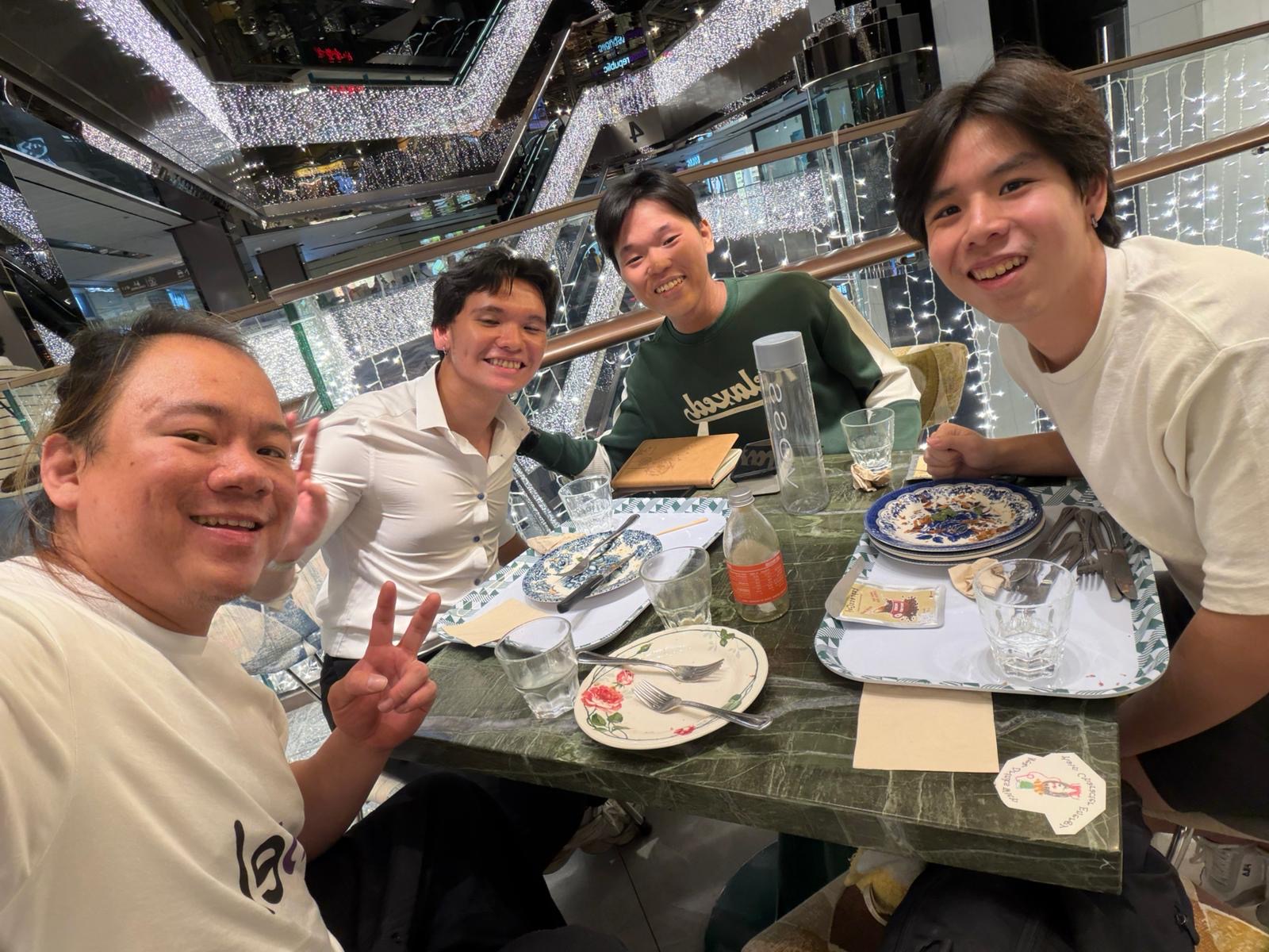 People together sharing a meal